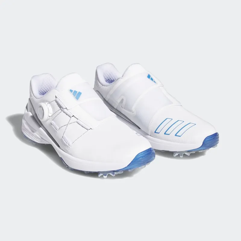 adidas ZG23 BOA Lightstrike Golf Shoes Cloud White / Blue Fusion Met. / Silver Metallic (GZ2171)