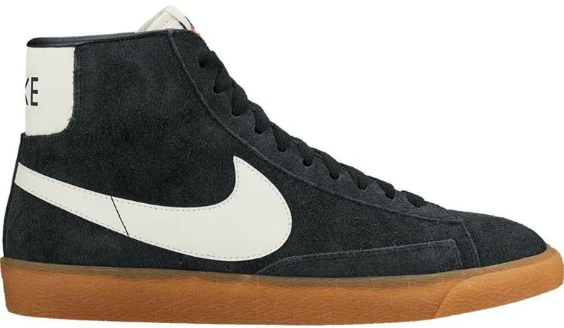 Nike Blazer Mid Suede Vintage Black White Gum (W) (518171-017)