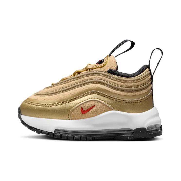 Nike Air Max 97 TD Metallic Gold 2023 “Metallic Gold / Black / White / University Red” (FB2964-700)