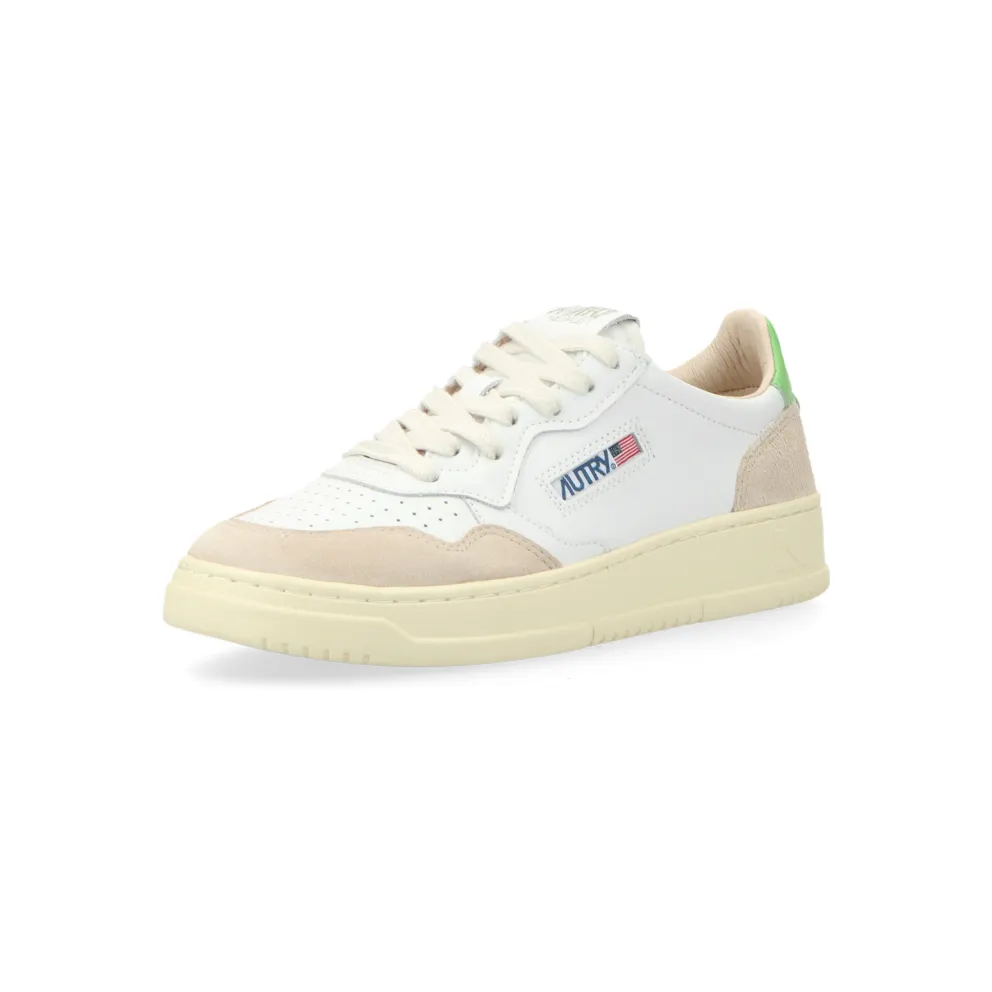 Autry Medalist Low W (leat / suede white / bud green) – AULWLS65