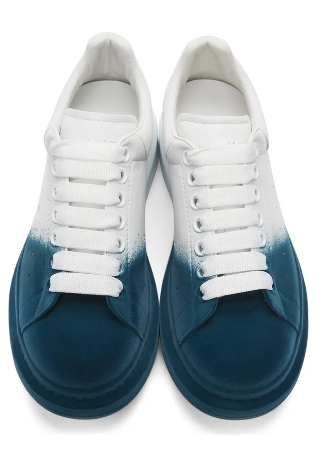 Alexander McQueen White & Grey Felted Oversized Sneakers (575415WHWM2) (5)