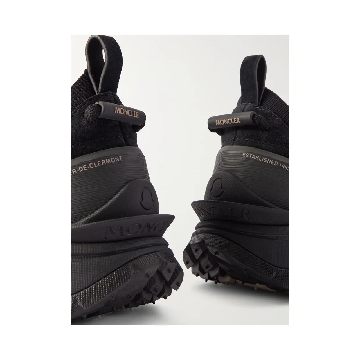 Moncler Trailgrip Lite 3 Rubber-Trimmed Nubuck and Brushed-Suede Sneakers Black (4M002-90-M7242) (5)