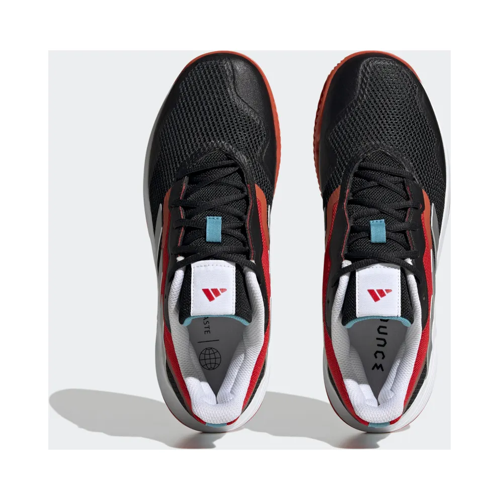 adidas CourtJam Control Clay Tennis Shoes Core Black / Cloud White / Better Scarlet (HQ6949)
