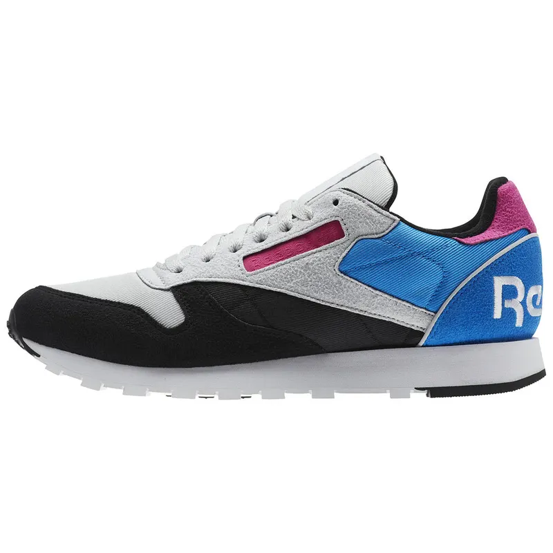 Reebok Classic Leather WB Black Black/Skull Grey-Risk Blue (Other Brands Reebok)