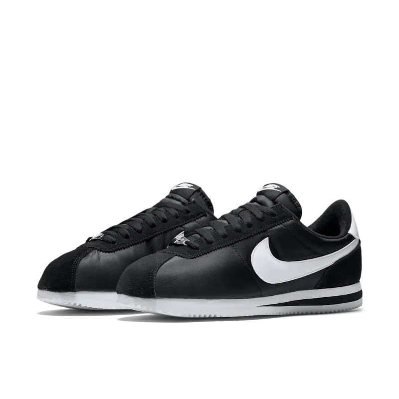 Nike Cortez Basic Nylon Black White-Metallic Silver Black/White-Metallic Silver (819720-011)