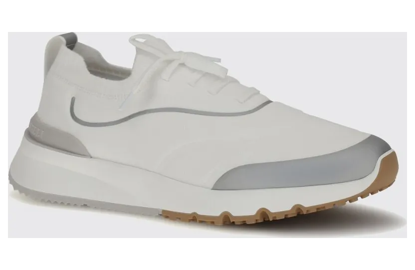 Brunello cucinelli Stretch Cotton Knit Sneakers White (MZUAUFO340CBM68)