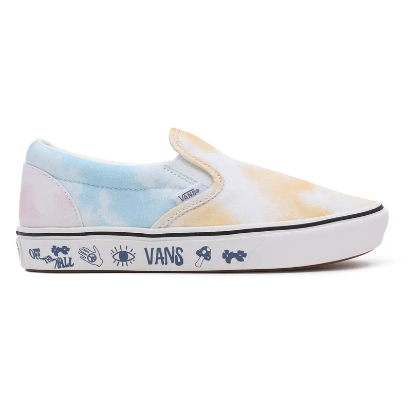VANS Pastel Tie Dye Comfycush Slip-on Shoes White (VN0A7TNMB1Y)