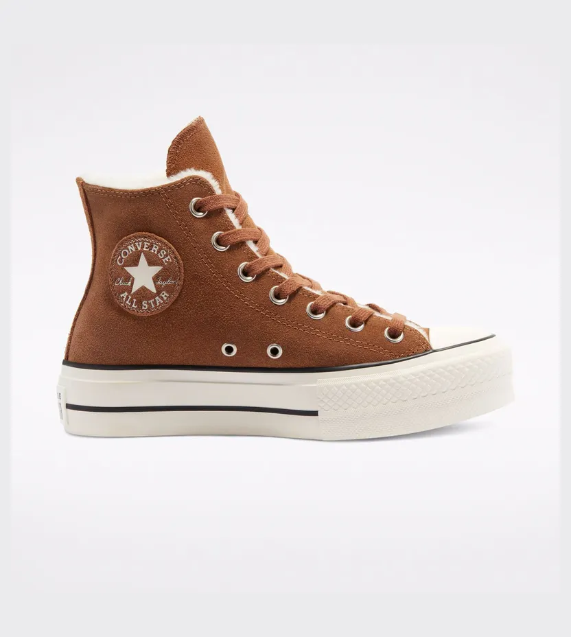 Converse Cozy Club Platform Chuck Taylor All Star High Top Clove Brown/egret/black (570034C)