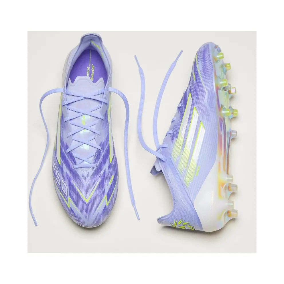 adidas F50 Sparkfusion Elite Low Firm Ground/artificial Grass Boots “Violet Tone / Lucid Lemon / Purple Rush” (JR9225)