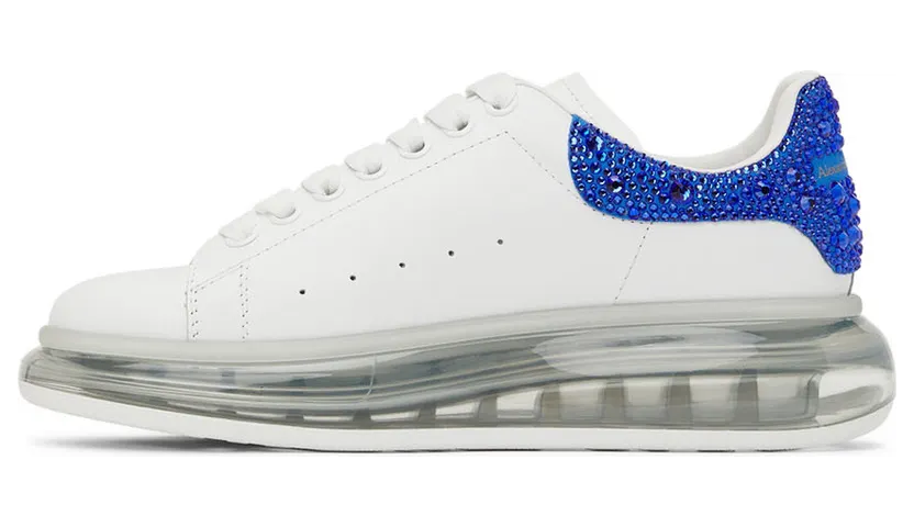 Alexander McQueen White & Blue Oversized Sneakers (707217WICG2) (3)