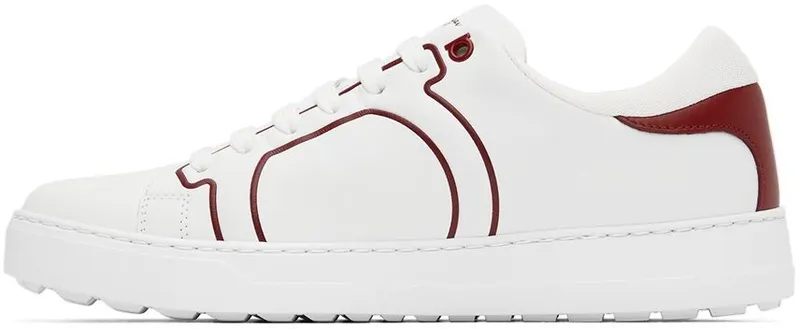 Salvatore Ferragamo White & Red Gancini (754100 020832001)