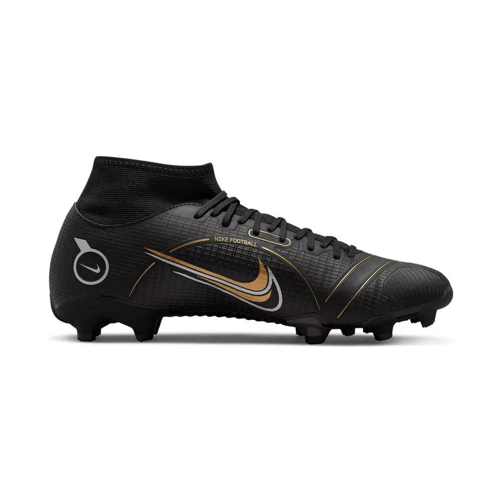Nike Mercurial Superfly 8 Academy FG/MG Black Metallic Gold (DJ2873-007)