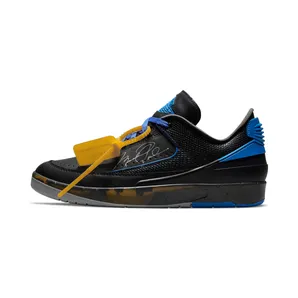 Air Jordan 2 x Off-White Retro Low SP Black Blue (DJ4375-004)