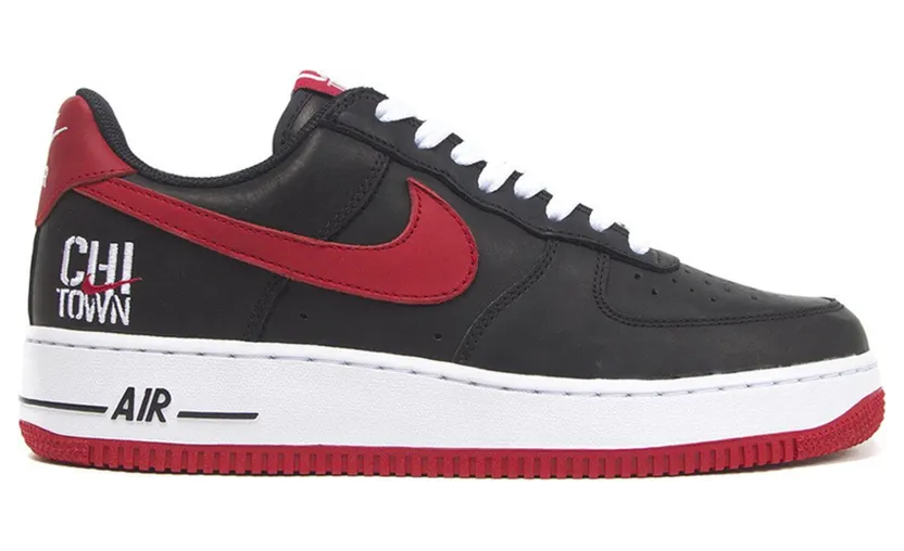 Nike Air Force 1 Low Retro ‘Chi-Town’ Black/Varsity Red-White (845053-001)