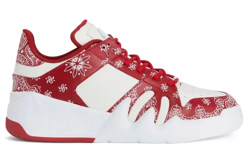 Giuseppe Zanotti Talon sneakers met bandanaprint – Rood (RS20053002)