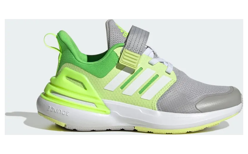 adidas RapidaSport Bounce met Elastische Veters en Klittenband Grey Two / Cloud White / Pulse Lime (ID2383)