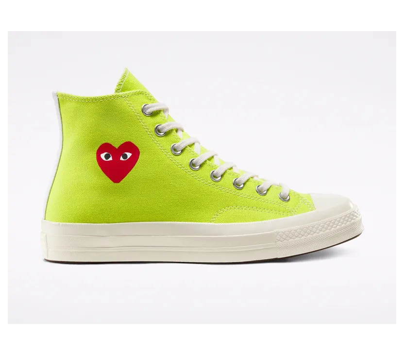 Converse Comme des Garcons PLAY x Chuck 70 High Bright Green (168299C)