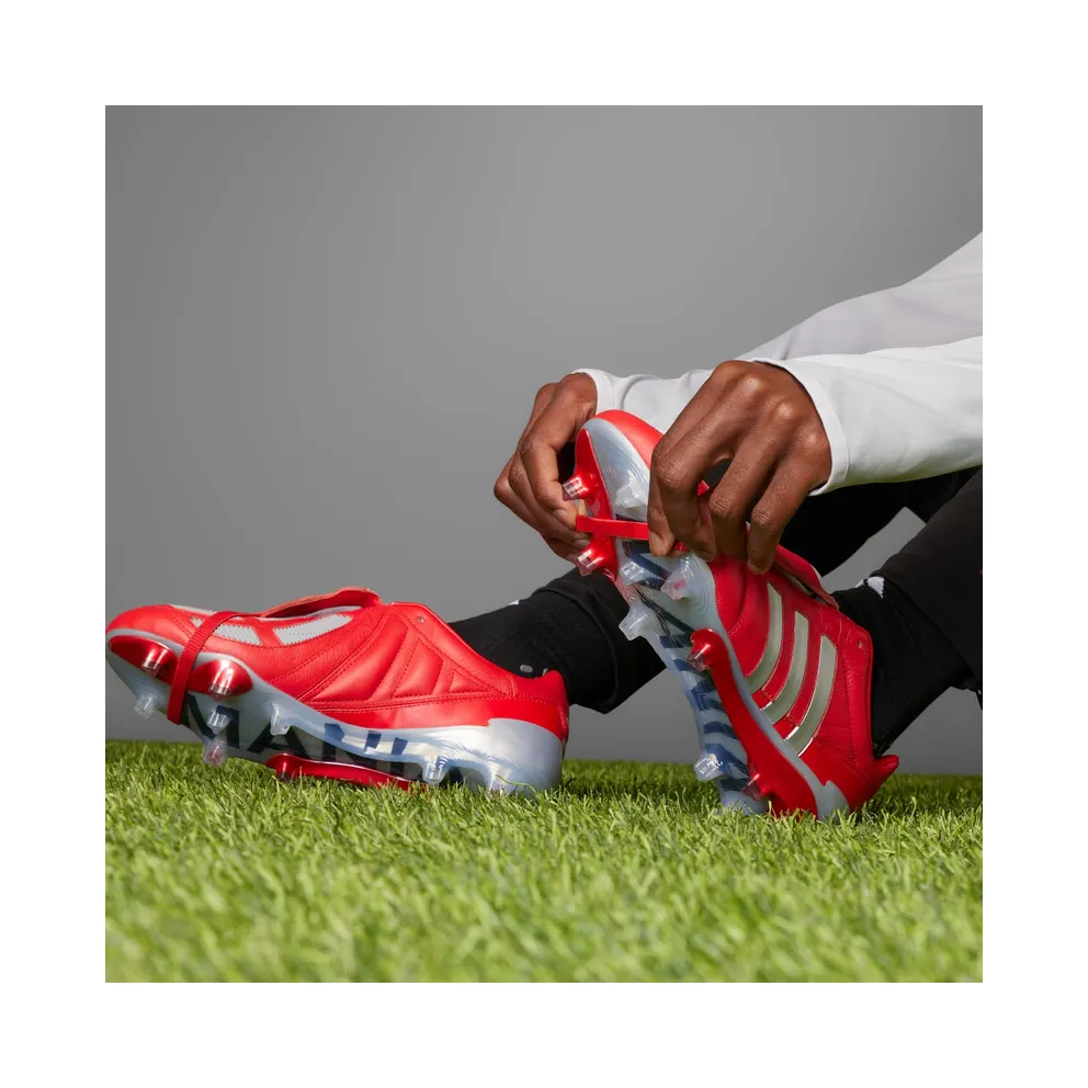adidas Predator Mania Firm Ground Boots “Vivid Red / Silver Metallic / Vivid Red” (JR7798)