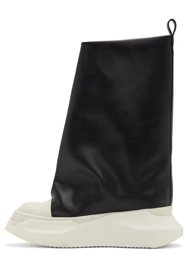 Rick Owens Drkshdw Black Faux-Leather Sneakers (DU01B7814 VL) (3)