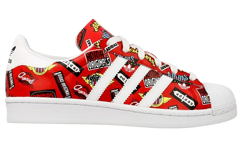 adidas Superstar Nigo Allover Print Red