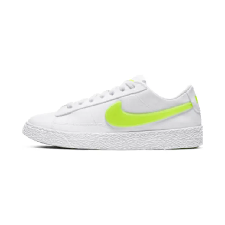 Nike Blazer Low Pop (GS) “White / Volt” (AQ5604-101)