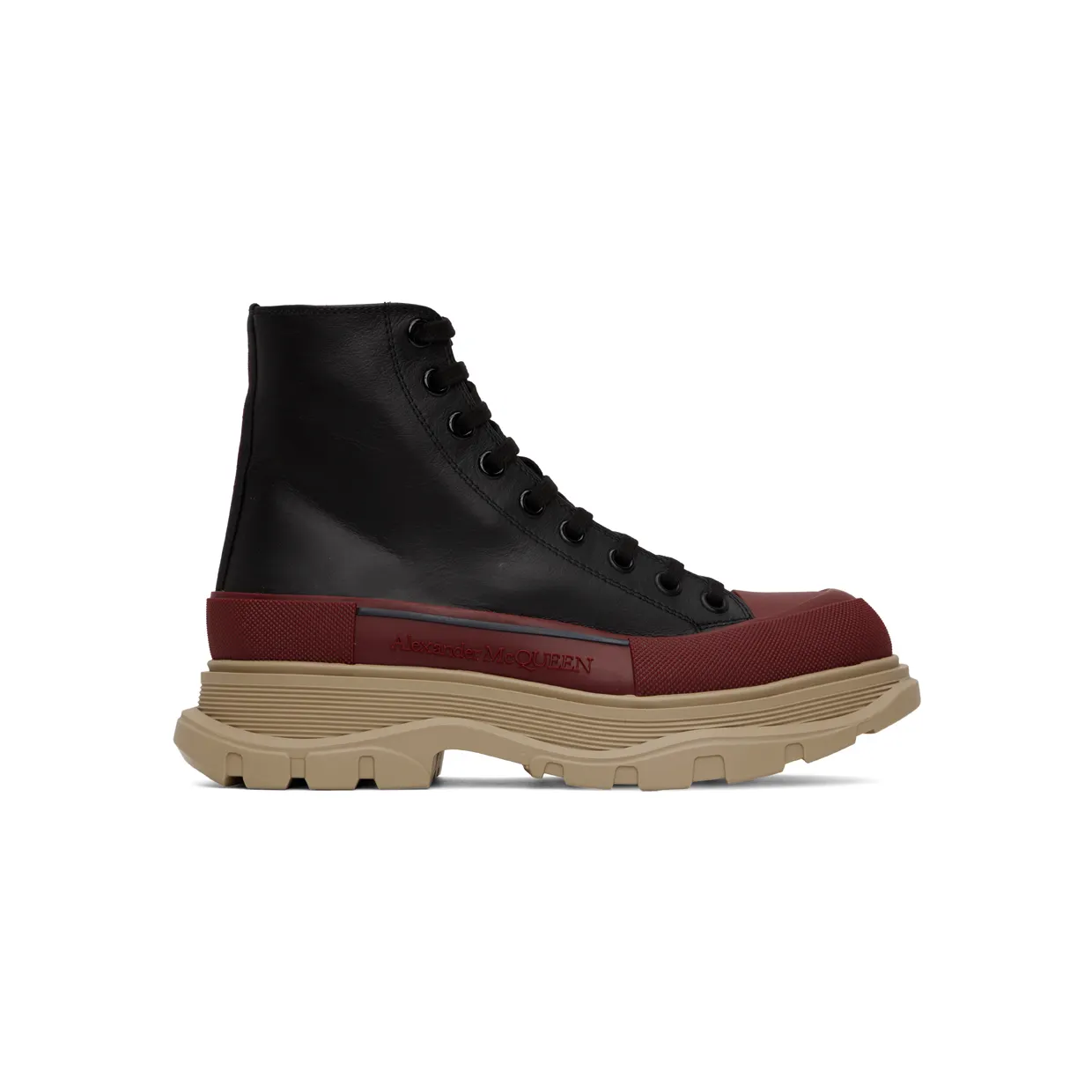 Alexander McQueen Black Tread Slick High Sneakers (705661WHZ6H)