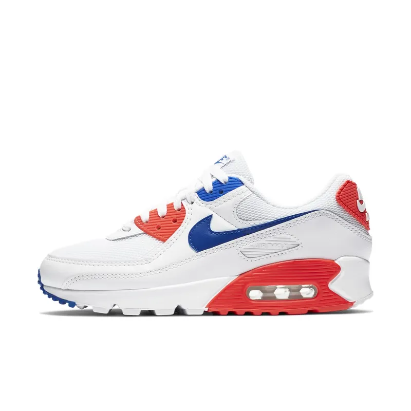 Nike Air Max 90 Ultramarine 2020 (W) White/Flash Crimson-Racer Blue (CT1039-100)