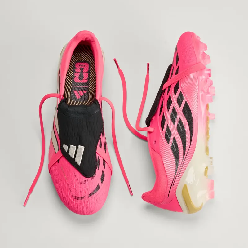 Adidas Predator Pro Fold-Over Tongue FG Football Boots, Pink (HQ0015)