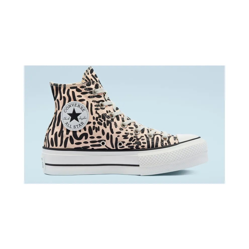 Converse Pink and Black Chuck Taylor All Star Lift Platform High Sneakers (571084C)