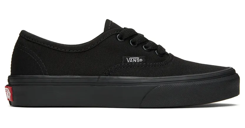 Vans Kids Black Authentic Little Kids Sneakers (VN000WWXENR1)