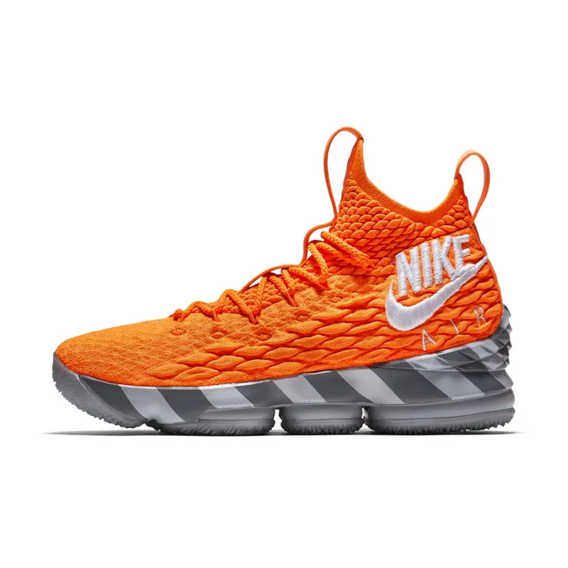 Nike LeBron 15 Orange Box (House of Hoops Special Box and Accessories) Total Orange/White-Mine Grey (AR5125-800)