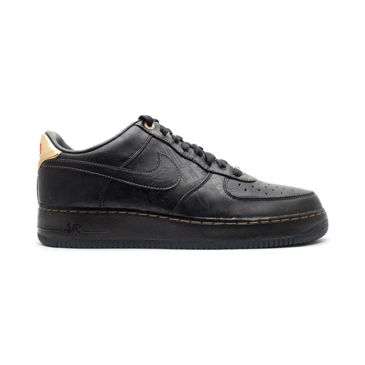 Nike Air Force 1 Low Premium ‘Black History Month’ 2011 Black/Black-Metallic Gold (453419-007)