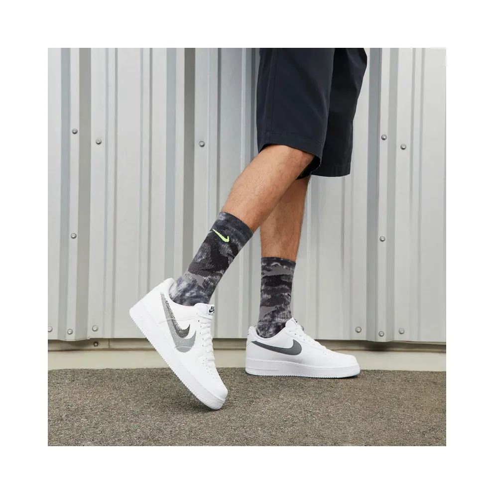 Nike Air Force 1 Low ’07 Spray Paint Swoosh White Black Grey (FD0660-100)