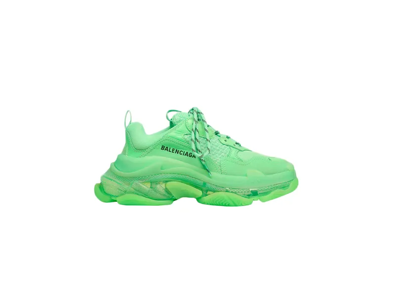 Balenciaga Triple S Soft Neon Green Clear Sole (W) (544351W2CF13801)