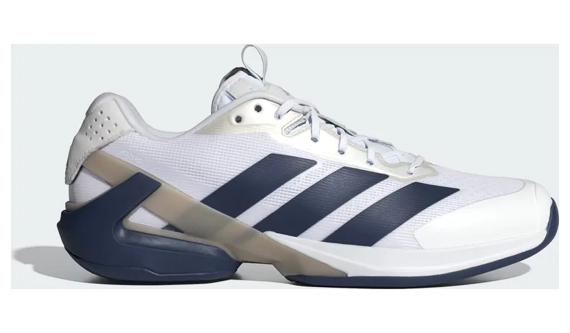Adidas Adizero Ubersonic 5 Tennisschoenen Cloud White / Dark Blue / Silver Metallic (JR1736)