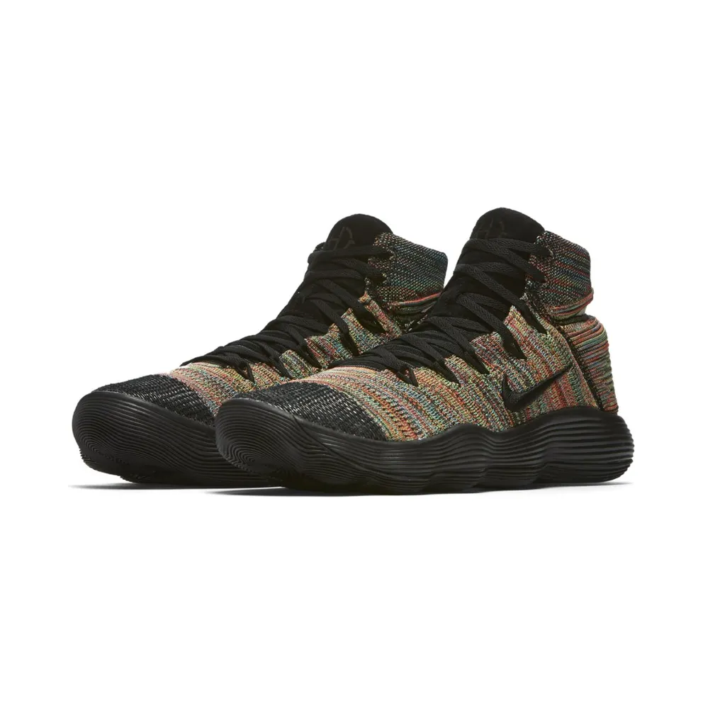 Nike React Hyperdunk 2017 Flyknit Multi-Color Black/Black-White-Total Crimson (917726-006)