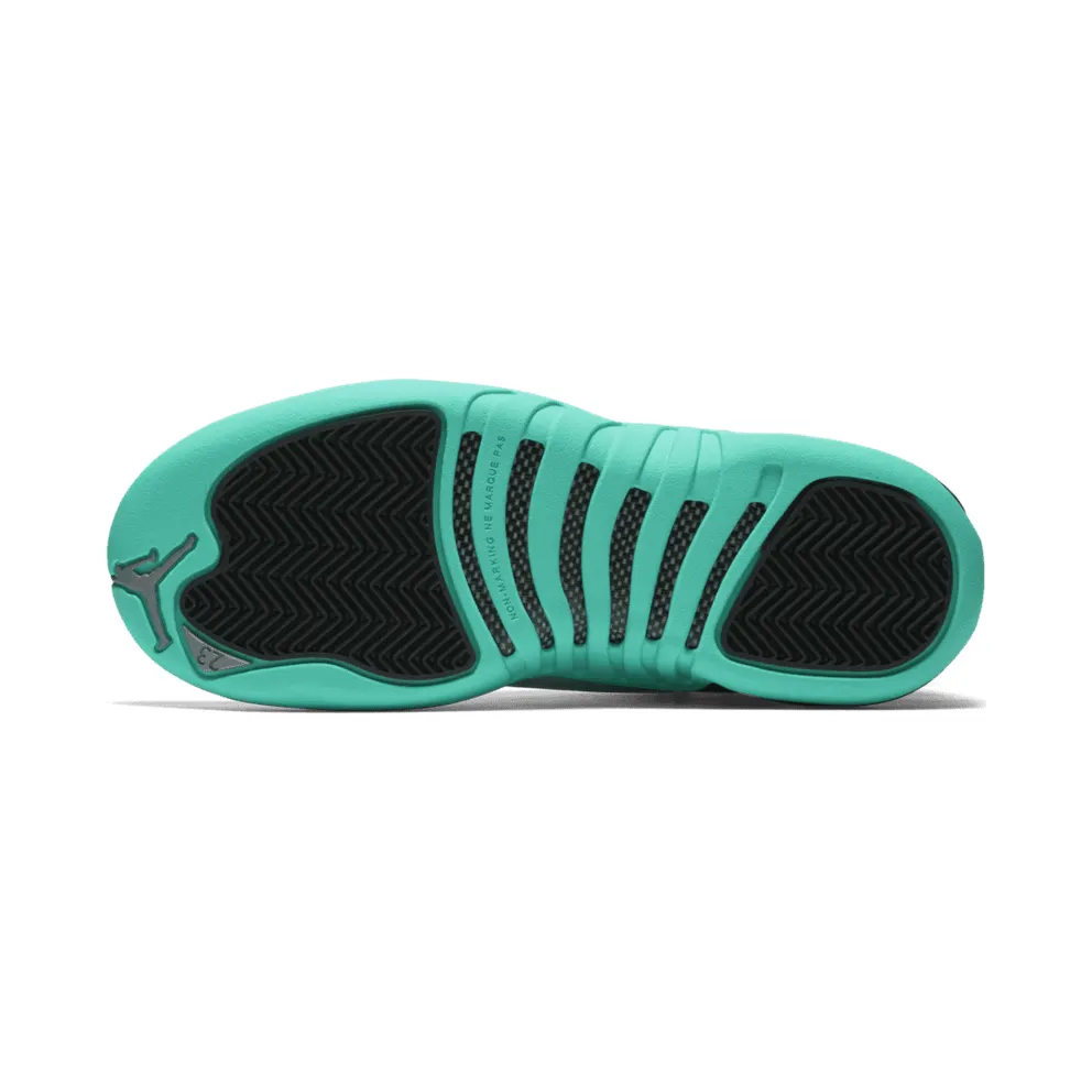 Jordan 12 Retro Hyper Jade (GS) Black/Metallic Silver-Hyper Jade (510815-017)