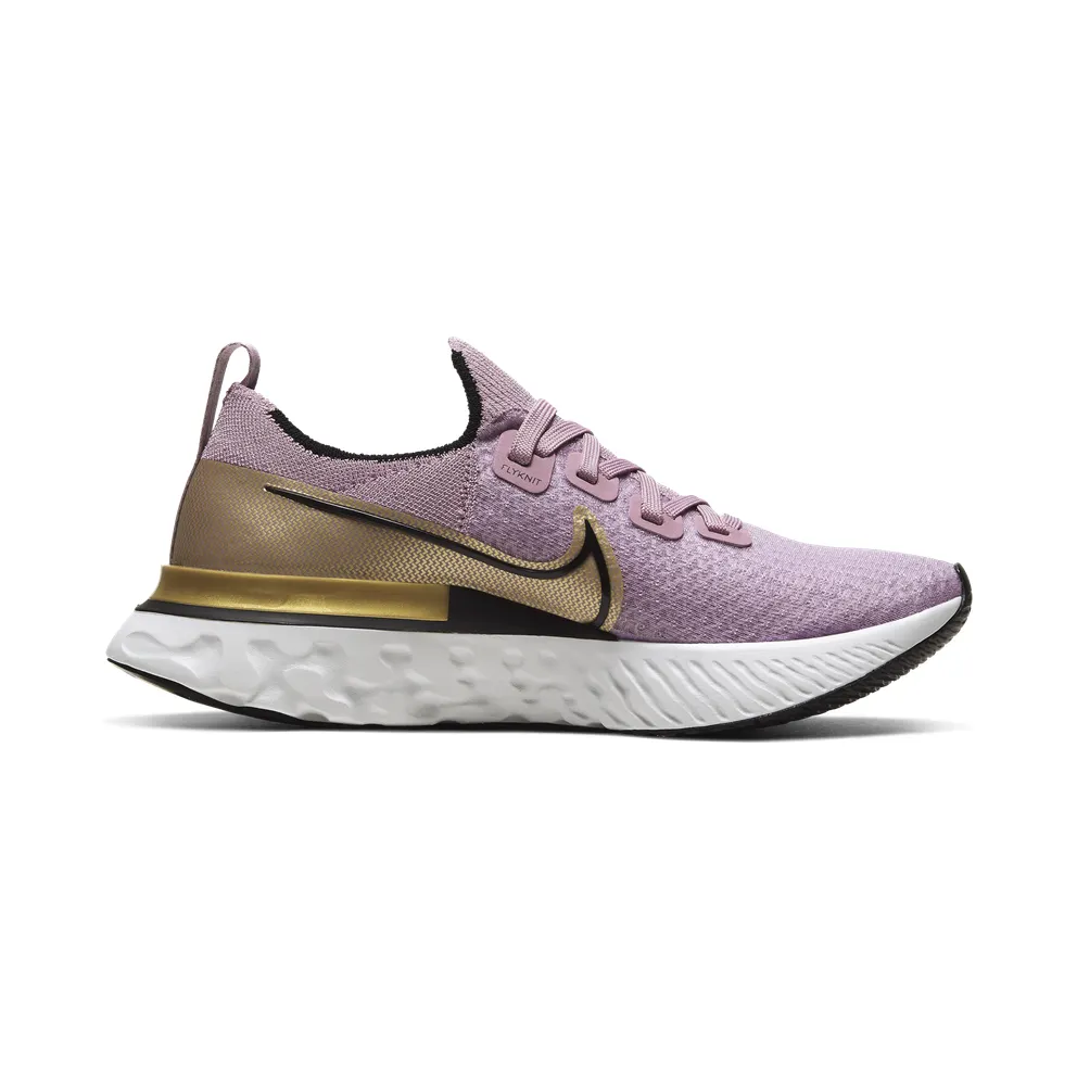 Nike React Infinity Run Flyknit Plum Fog Metallic Gold (W) Plum Fog/Metallic Gold-Platinum Tint-Black (CD4372-500)