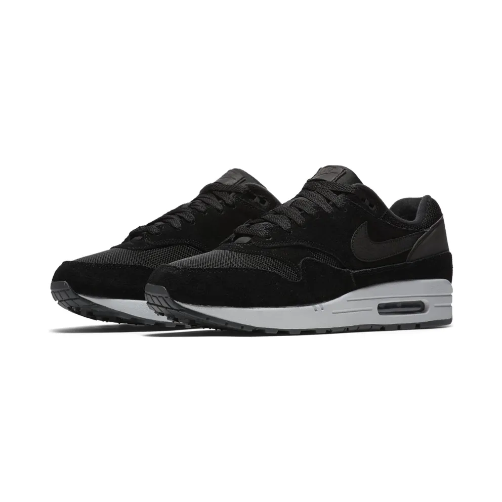 Nike Air Max 1 Black Reflective Heel Black/Pure Platinum-Dark Grey-Black (AH8145-006)