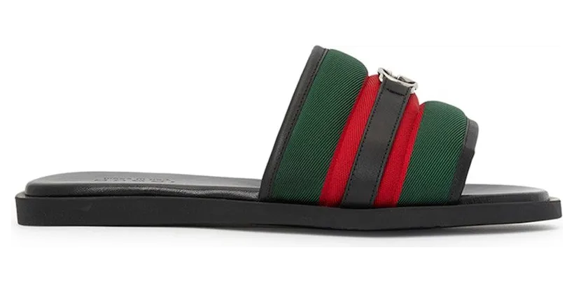 Gucci Interlocking G Slide Black Green Red (835091-HAAHH-8449)