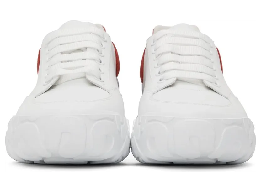 Alexander McQueen White & Red New Court Sneakers (634618WIA95) (2)