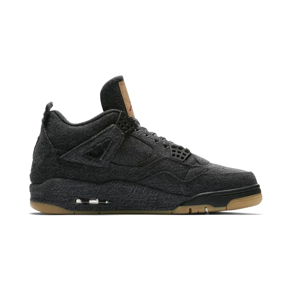Air Jordan x Levi’s Nike AJ IV 4 Denim Levis Black/Black (With Levis Tag) (2018) (AO2571-001)