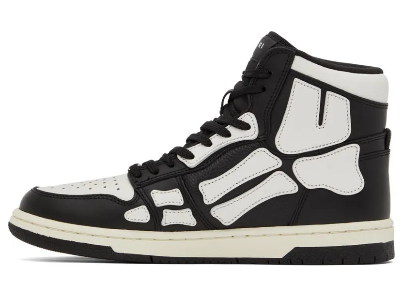 AMIRI Black & White Skel High Top Sneakers (PF22WFS002-004) (3)