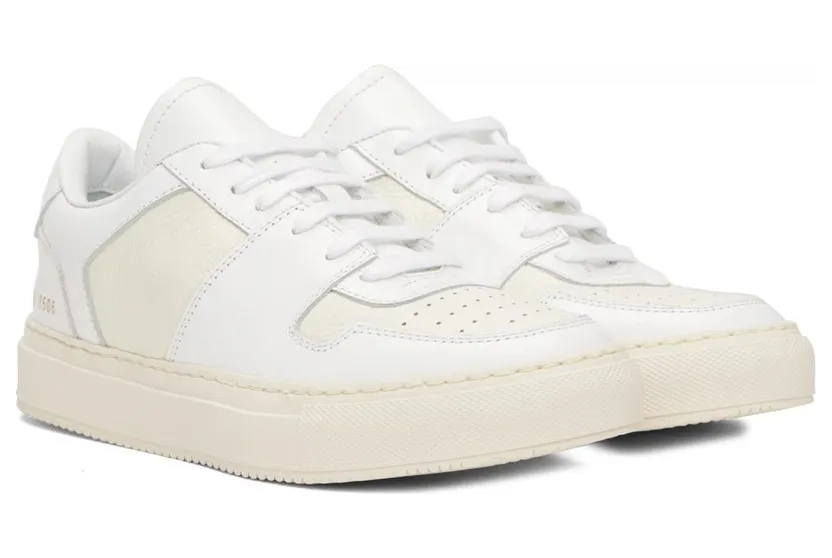 Common Projects White & Navy Decades Sneaker (6098) (4)