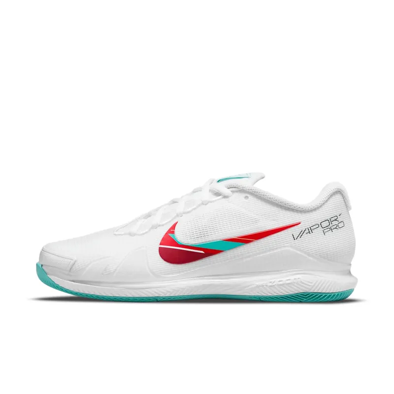 NikeCourt Air Zoom Vapor Pro Hardcourt “White / Habanero Red / Pomegranate / Washed Teal” (CZ0222-136)