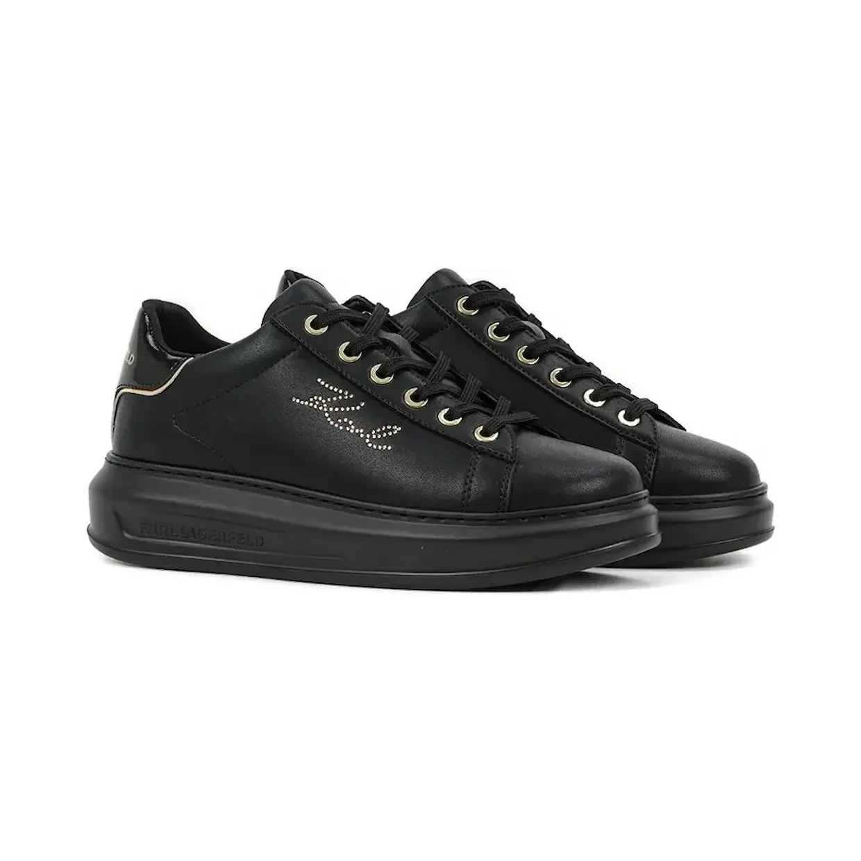 Karl Lagerfeld Kapri met plateauzool en logodetail “Black” (KL62518)
