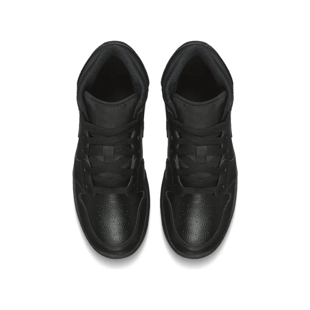 Jordan 1 Mid Triple Black (2015) (GS) (554725-030)