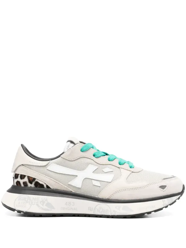 Premiata Lauryn 8184 with suède vlakken – Beige