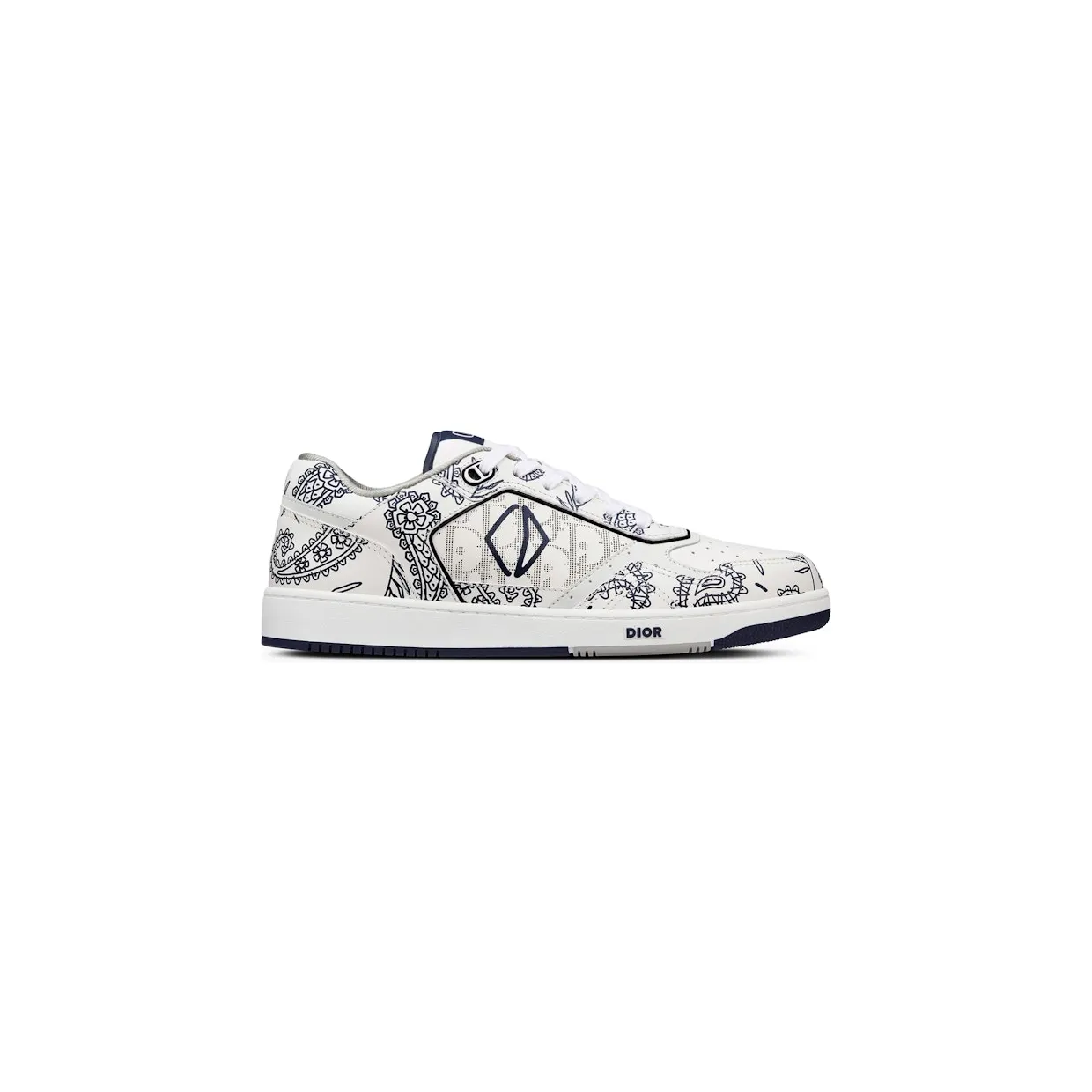 Dior B27 Low White Navy Blue CD Paisley White Dior Oblique (3SN272ZOF_H069)