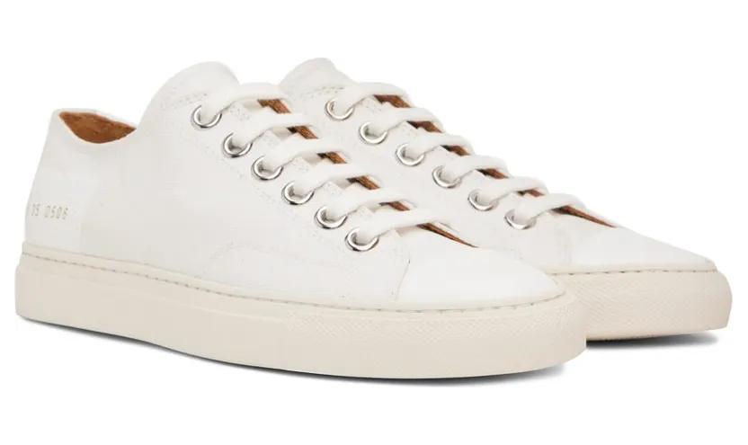 Common Projects White Tournament Low Sneakers (4149) (4)